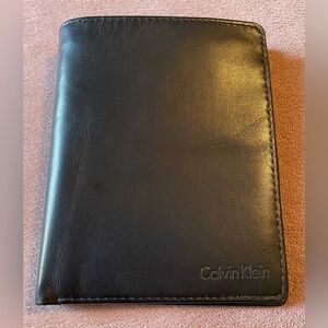Calvin Klein Black Leather Wallet NWOT